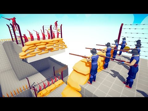 Tournament With Sandbags Barriers | Totally Accurate Battle Simulator TABS