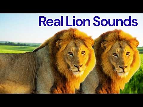 Real Lion Roaring Sound for Toddlers 🦁 | Wild Animal Learning Video for Kids | Lion Roaring Sound