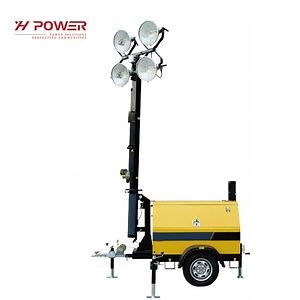 [Hot Item] Industrial Emergency Lighting Mobile Light Tower with 4X1000W Metal Halide Light