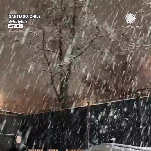 Who's jealous? Santiago, Chile, had a fresh coat of snow fall last night. ☃️ | AccuWeather