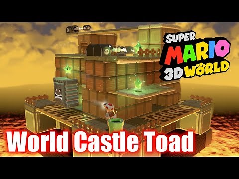 Super Mario 3D World - World Castle Captain Toad - Captain Toad Gets Thwomped -All Stars Walkthrough
