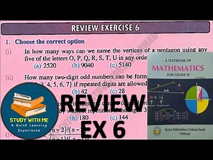 Review Exercise Chapter 6 Class 11 Maths KPK Board| Review Ex 6 Class 11 Maths KPK | Study With Me