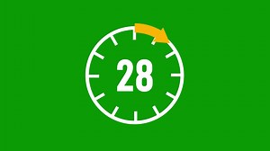 Download 30 countdown animation from 30 to 0 countdown. Modern flat design with animation on dark background. 4K. for free