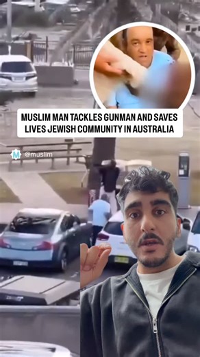 The Muslim hero, Ahmed Al Ahmed, saved many Jewish lives after tackling gunman at Bondi Beach in Australia. 🇦🇺 | Muslim