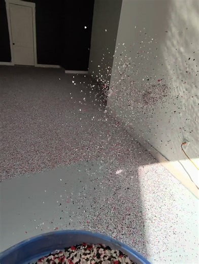 Epoxy flake floor #epoxy #fypシ゚viral #fypシ #foryoupage #fyp | epoxy