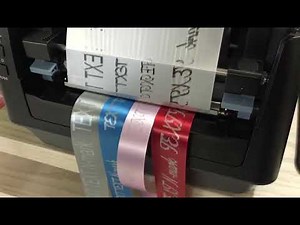 N-mark satin ribbon printer, multiple pieces printing machine