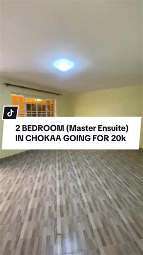 2 Bedroom(Master Ensuite) 20k in Chokaa along Kangundo road -Electicity 24/7 -Water throughout -Good security -10 mins walk to the main road For viewing and arrangements inbox me or make a call the number is on my bio NB:Viewing fees apply 2k #kenyantiktok== #nairobi #movinghouse #househuntinginnairobikenya #househunting