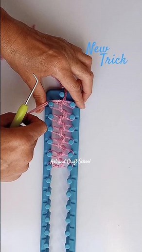 How to make loom Knitting ideas for beginners #scarf#crochet#artandcraftschool7791#yarnlover#shorts