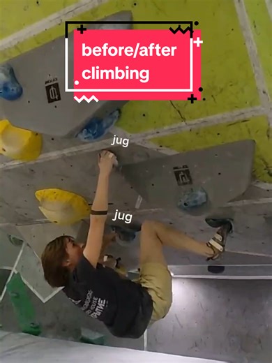 Before and After: climbing edition. I climbed like a noodle, until i discovered ✨Core tension✨. Core tension — never loose your feet again 🤌🥰 #creatorsearchinsights #boulderinggym #climbersoftiktok #indoorclimbing #boulderinglife #gymclimbing
