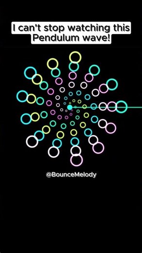 I am HYPNOTIZED after watching this pendulum wave! #melody #simulation #coding #music