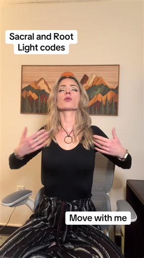These root sacral activations work through movement to release stored energy and reconnect you back into your body. Move with me ❤️ No forcing. No performing. Just allowing. Your nervous system creative energy recalibrate here. Comment GROUND if your body felt this Follow for more embodiment energy activations #energyhealing #divinefeminine #rootchakra #sacralchakra #somatichealing
