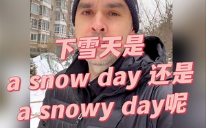 A snow day 和 a snowy day的区别是什么呢？