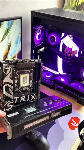 Quick video while I’m working on the full cardboard build ! #techtok #gaming #cardboard #diy #gpu
