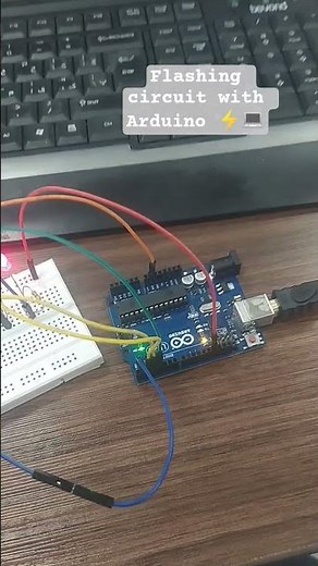 Flashing circuit with Arduino ⚡😍#arduino #electrical #coding #electronic #arduinoproject