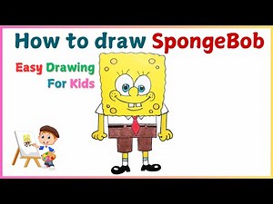 How to Draw SpongeBob Step by Step | Easy SpongeBob Drawing for Kids | Fun Cartoon Drawing Tutoria