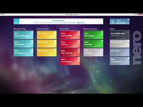 Nero Launcher – Overview of Nero Platinum 2018