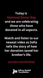 💙 The Gift of Life 💙 Sofia’s story is one of love, strength, and the incredible power of giving. On #NationalDonorDay, we celebrate those who make life-changing impacts—whether through organ, blood, marrow, or stem cell donation. For Sofia, her journey was deeply personal, tied to the health and future of her brother, Andy. What does it mean to be a donor? How did Sofia’s story unfold in a way that forever changed her family’s path? 🎥 Watch the full story on our YouTube channel (available in 