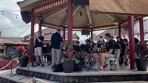 Purdue Jazz Band performing “September in the Rain” at the Polynesian Cultural Center!🎶✨ | Purdue Bands & Orchestras