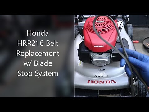 Honda HRR216K9VYAA Belt Replacement with Blade/Roto Stop System