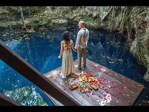 Mayan Wedding in a Stunning Cenote I Playa del Carmen, Mexico