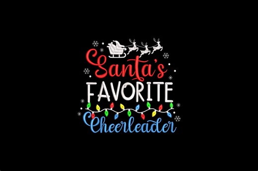 Santas Favorite Cheerleader Christmas Embroidery Design, Cheerleader Embroidery Design, Machine Embroidery Design, 4 Sizes, Instant Download - Etsy