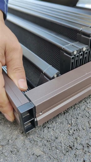 Flat net folding door, 4 cm ultra-narrow frame, flat net design, smooth push and pull!#qiangning