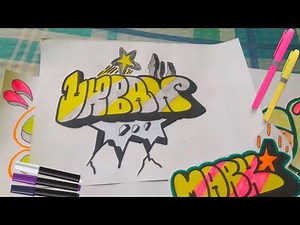 Easy Bubble Graffiti Letters #graffiti #bubble #graffitisketch #drawingtutorial #graffitiletters