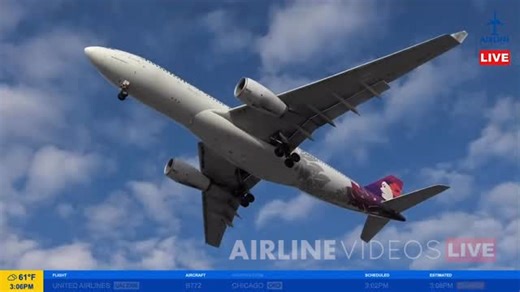AIRLINE VIDEOS on Instagram: "Hawaiian Airlines Airbus A330-200 flight 810 from Honolulu touched down on Runway 24L at LAX during the Airline Videos Live broadcast on November 18th, 2025 in Los Angeles. #aviation #airlinevideos #airlinevideoslive #airplanes #airports #avgeek #aviationgeek #aviationdaily #laxairport"