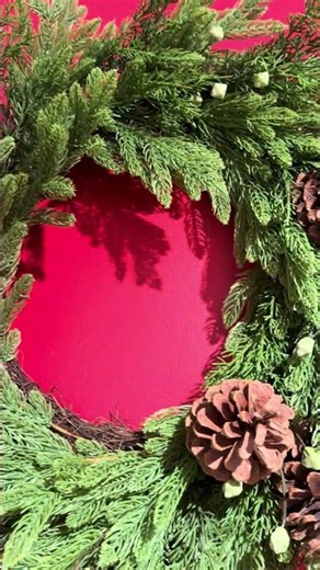 Raz 28" Real Touch Real Feel Berry, Pine and Pinecone Christmas Wreath W4617788