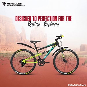 19K views · 374 reactions | Experience restless adventures on every terrain. Presenting the stunning new addition to the Hercules family – Blackhunter ZX with innovate knuckle guards. Also available in 18SP and SS Know more: https://bit.ly/33QCEF6 | Hercules | Facebook