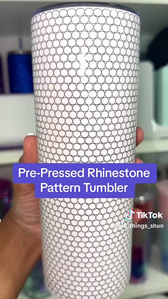 Sparkling Rhinestone Pattern Tumbler Sublimation Tutorial