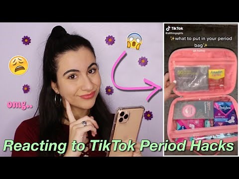 Reacting to TikTok Period Hacks + Tips (do they work?) | Just Sharon