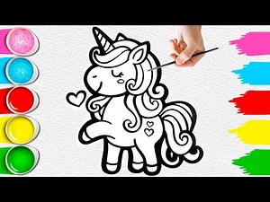 How to Draw a Super Cute Colorful Cute Unicorn– | Easy Drawing | Step-by-Step