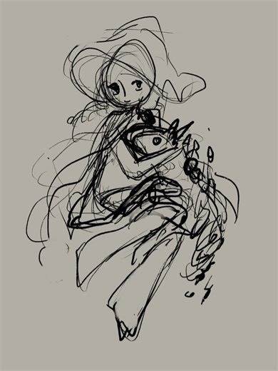feef on Instagram: "Little Red Amanita🍄 Little Red Riding hood’s more sinister cousin For week two of Funguary, theme: Fairytale! When the big bad wolf came looking for a snack, he was the one ending up eaten instead. Ohh, the power of fungi❤️ Also, just look at my rough sketch🙈 I might make the ugliest rough sketches known to man (can’t believe I’m showing you this) . . . . . #funguary2026 #funguary #drawing #digitalart #illustration"