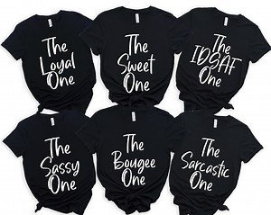 Funny Group Shirts, Birthday Friends Shirts, Best Friend Shirts, the Sweet One Shirts, the Bossy One Tee, Girls Party Shirts, Girls Weekend - Etsy