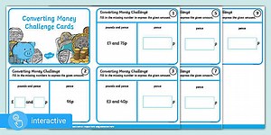 Interactive PDF: White Rose Maths Supporting Year 3: Spring Block 2 Money: Convert Pounds and Pence