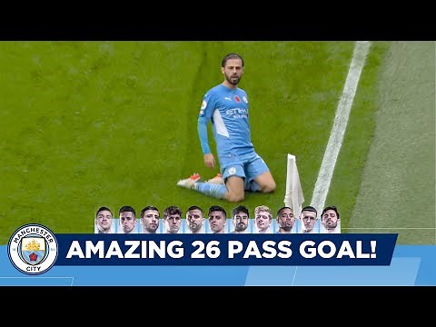 AMAZING 26 PASS BERNARDO SILVA GOAL | Every player touched the ball! | Utd 0-2 City
