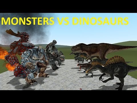 DINOSAURS VS MONSTERS - BIG BOSSES - GMOD FIGHTS