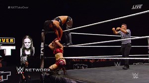 Moonsault to the outside from Io Shirai in this war for the NXT Women's Title at NXT TakeOver: XXV! | WWE