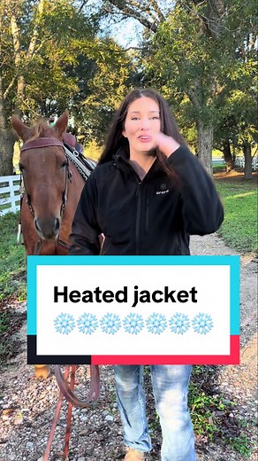 I just ordered one in white too 😝!! #heatedjacket #coldweatheroutfits #equestrian #outdoors #ororo