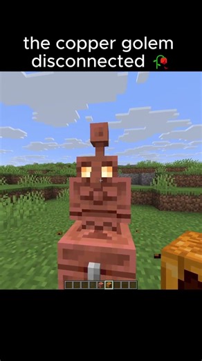 the copper golem disconnected 🥀 #minecraft #shorts #bome #trendingshortsm