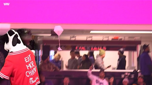 raining cows in Golden 1 Center last night 🐮 Catch a Cow presented by Chick-fil-A | Sacramento Kings