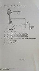 34 The diagram shows how hydrogen chloride can be prepared.... | Filo