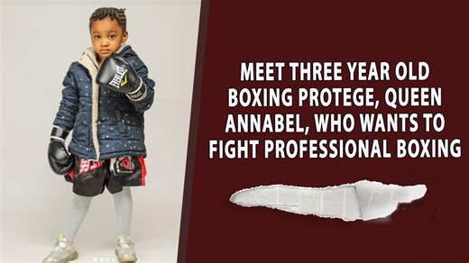 Meet three-year-old boxing protege, Queen Annabel, who wants to fight professional boxing