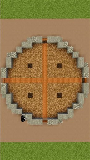 Circular Farm 🧑‍🌾 | ASMR Building #minecraft #viral