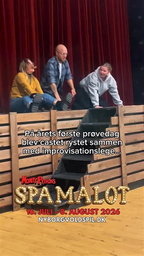 “SPAMALOT”: FØRSTE PRØVEDAG! 🏆 I denne uge startede prøveforløbet endelig op til Nyborg Voldspils kommende, store sommermusical under åben himmel i 2026! Glæd dig til at opleve den første fynske udendørsopsætning nogensinde af det prisvindende, gigantiske Broadway-hit “Monty Python’s SPAMALOT”, der med garanti vil sprede festlige latterbrøl nu til sommer på Danmarks ældste friluftsteater! Læs mere og køb billetter her: nyborgvoldspil.dk NYBORG VOLDSPIL præsenterer: ”Monty Python’s SPAMALOT” 16.
