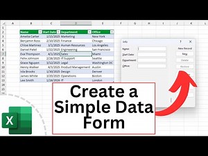 How to Create a Simple Data Form in Excel (EASY & NO VBA)