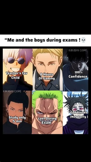 "Me and the boys during exams ! 💀”