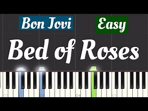Bon Jovi - Bed Of Roses Piano Tutorial | Easy