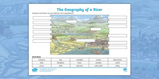 Diagram of a River KS2 Labelling Activity